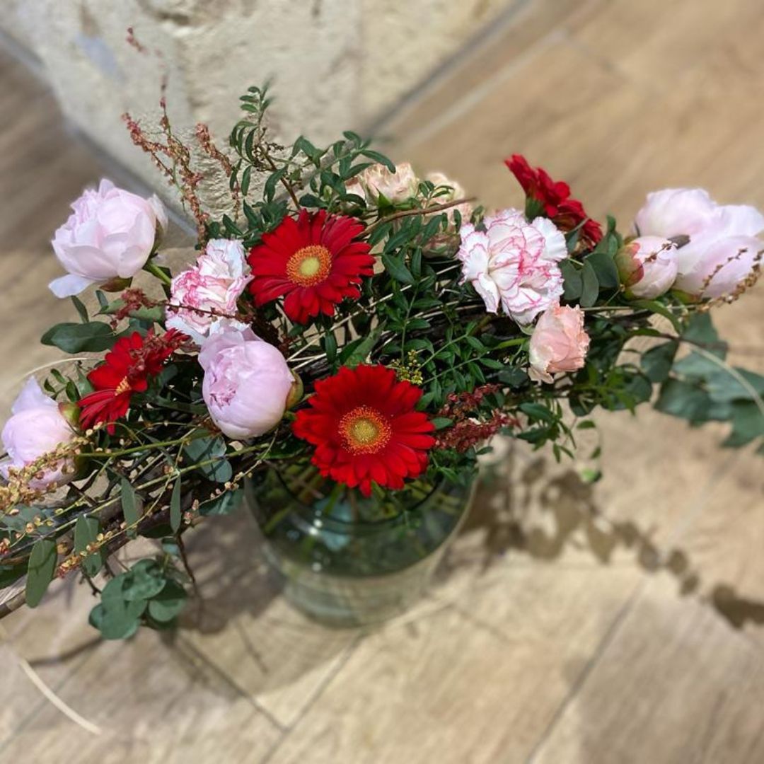 bouquet pivoines